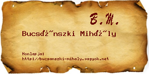 Bucsánszki Mihály névjegykártya